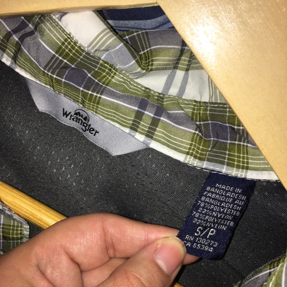 Green Checkered Button Up - Picture 2 of 2